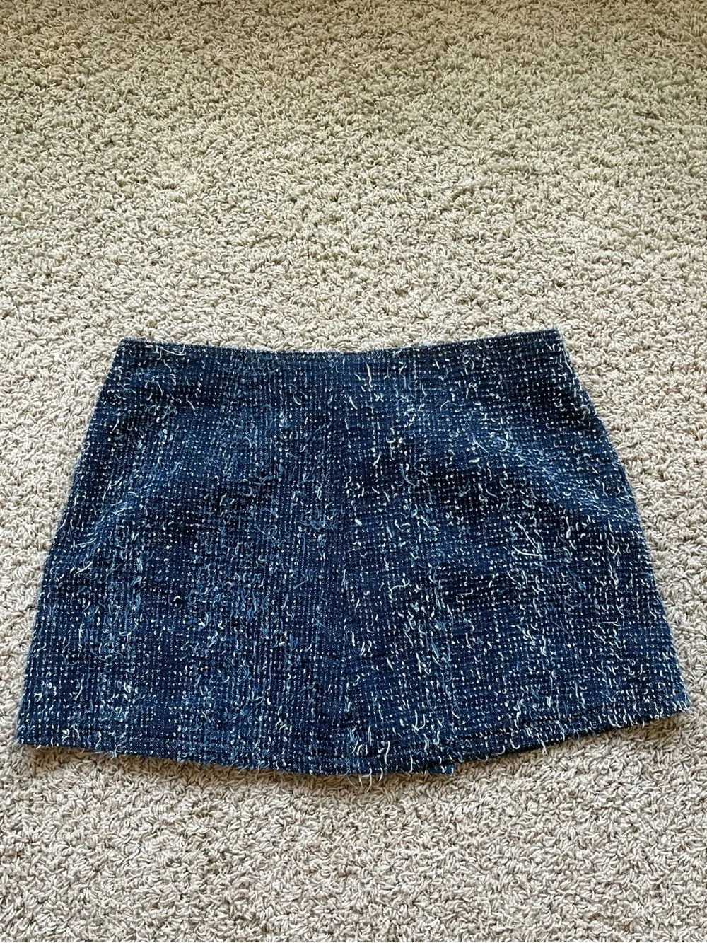Frame faux-tweed denim miniskirt - Picture 3 of 3